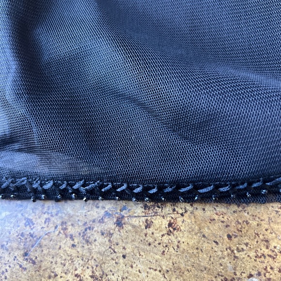 Anthropologie Sheer Beaded Mesh Top By Odille - Picture 4 of 6